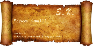 Sipos Kamill névjegykártya